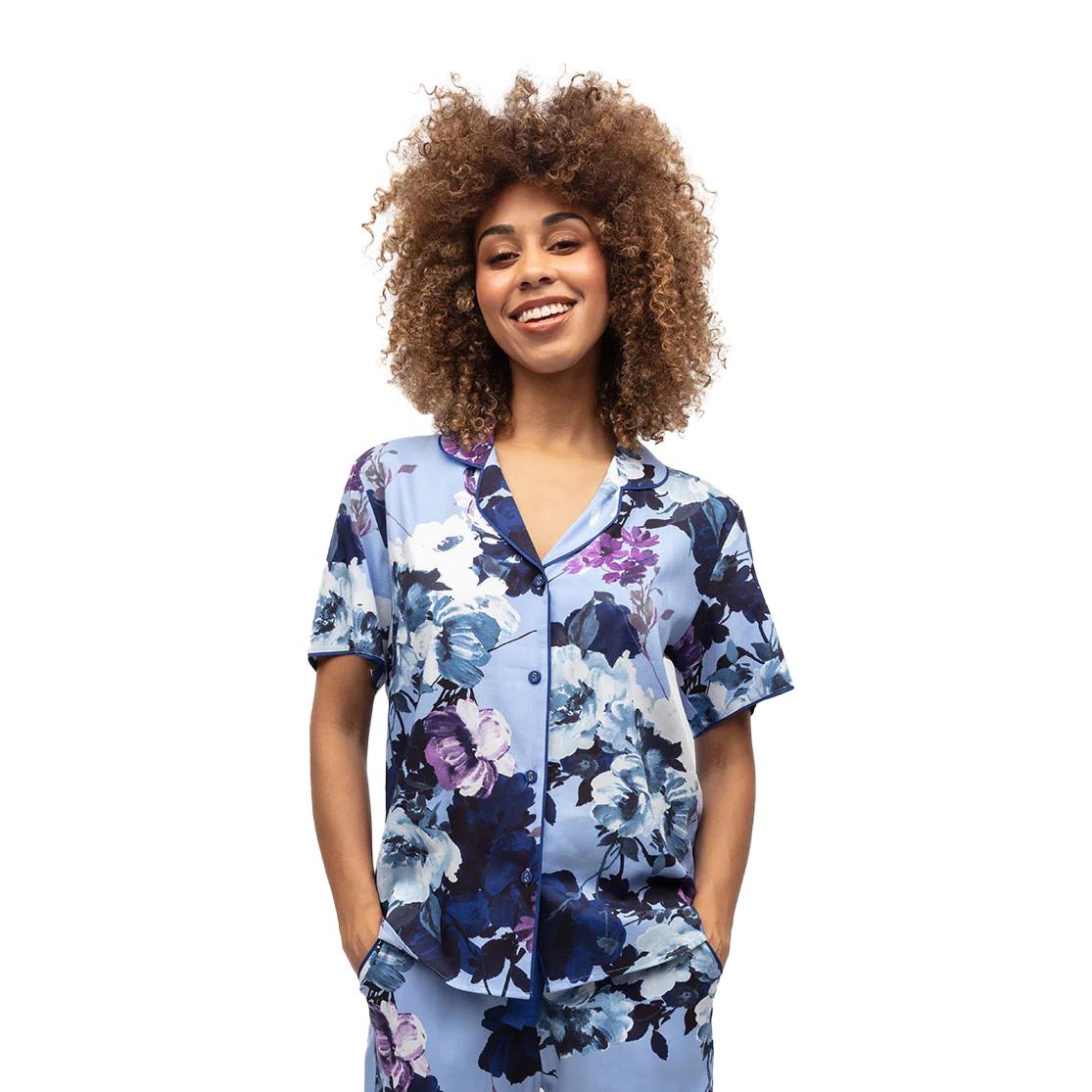 Cyberjammies Light Blue Floral Print Pyjama Top